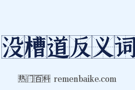 没槽道反义词是什么意思的图片
